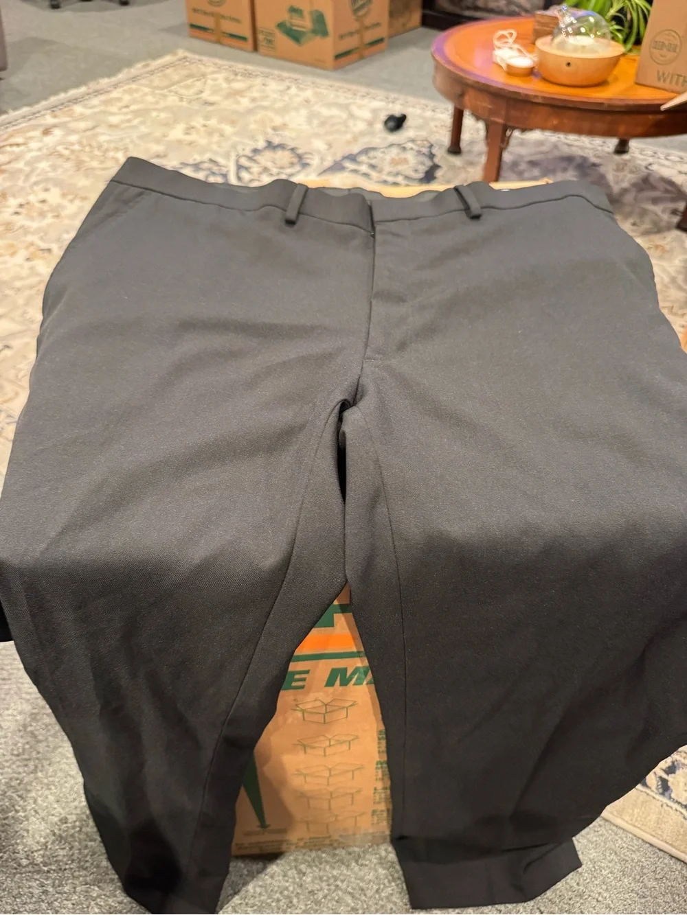 Haggar Black Flat-Front Dress Shorts